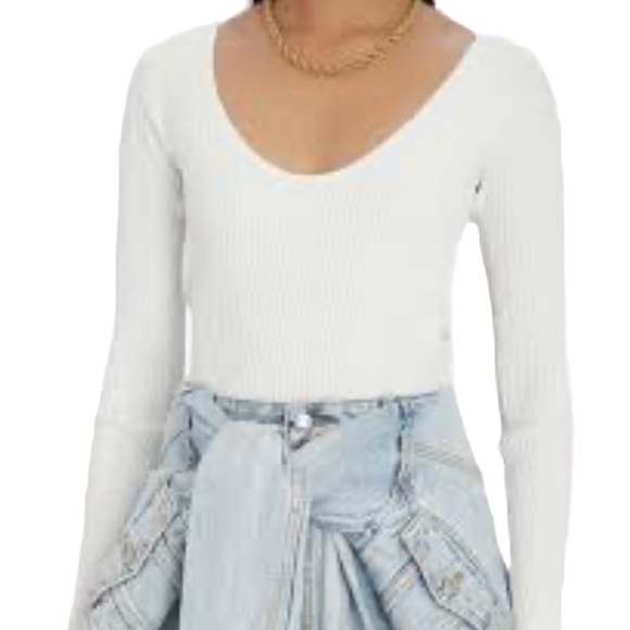 ALC women’s Brendan white size L Rib-knit scoop neck top - Picture 3 of 11